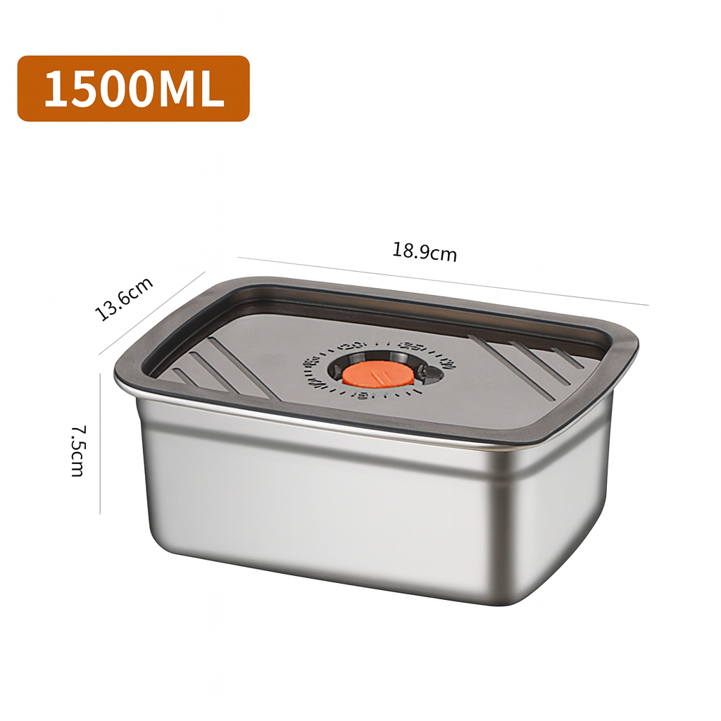 Antybakteryjny Pojemnik Na Żywność Ze Stali Nierdzewnej Inox 316 – 1500 Ml | Rabat 70%