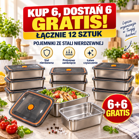 [🎁 WEŹ 12, ZAPŁAĆ TYLKO ZA 6] Próżniowy pojemnik na żywność ze stali nierdzewnej 316L (DUŻY ROZMIAR – 1500 ML)
