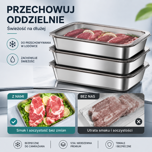 Pojemnik hermetyczny ze stali nierdzewnej 304: dłuższa świeżość jedzenia, bezpieczeństwo i brak zapachów.