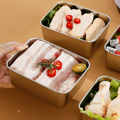 70% ZNIŻKI | Pojemnik Na Żywność Ze Stali Nierdzewnej W Japońskim Stylu (13 × 10 × 5 cm)