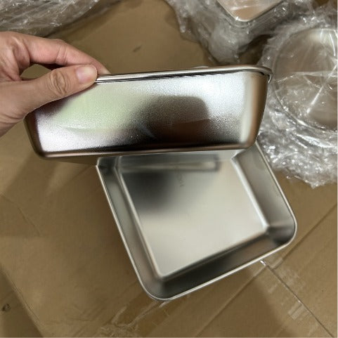 Taca ze stali nierdzewnej 304 z hermetyczną pokrywką (2,1 L – 25,2 × 19,7 × 5,7 cm) | RABAT 70%!