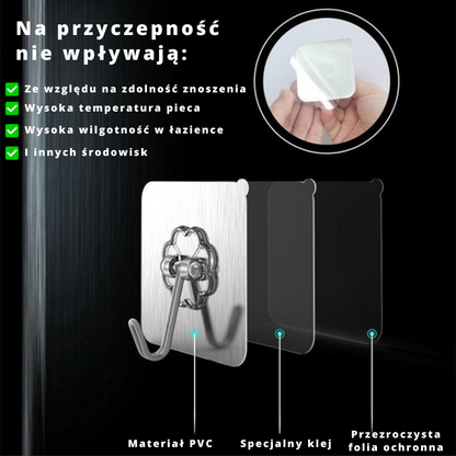Super mocny hak ze stali nierdzewnej 304 – wieszak wielofunkcyjny