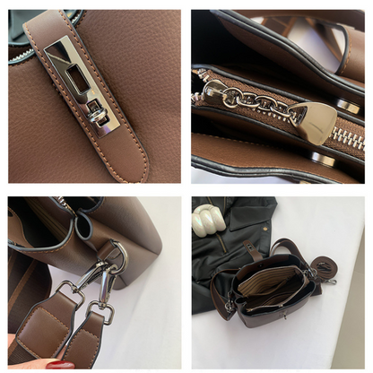 Miękka torba ze skóry PU dla kobiet, Modna torba na ramię do pracy, na podróże na świeżym powietrzu