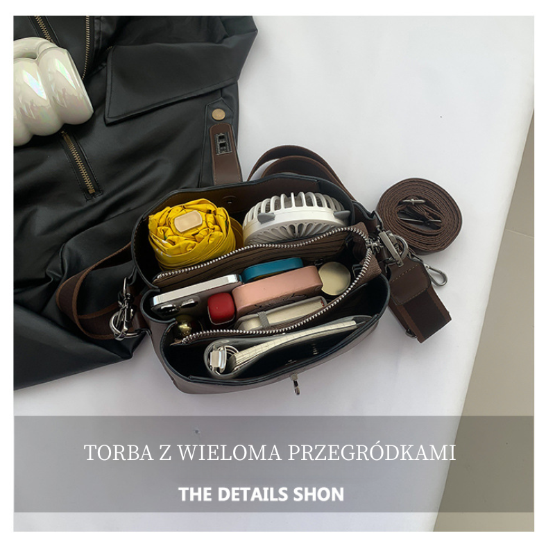 Miękka torba ze skóry PU dla kobiet, Modna torba na ramię do pracy, na podróże na świeżym powietrzu