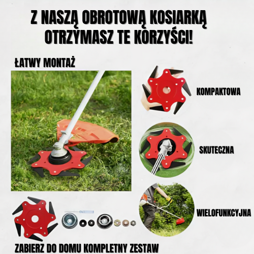 6-Zębowe Stalowe Ostrze Do Koszenia Trawy (Wraz Z Akcesoriami)