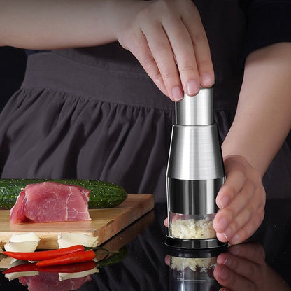 KitchenHelp™ Rozdrabniacz ze stali nierdzewnej do czosnku, cebuli, imbiru, chili i owoców