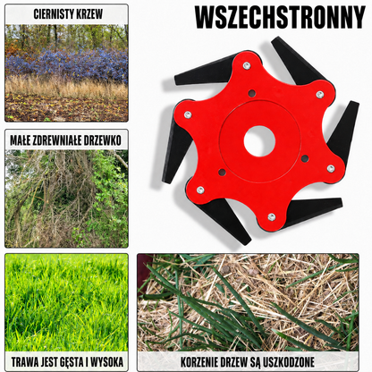 6 ostrzy ze stali manganowej – mocne cięcie, wysoka trwałość + akcesoria