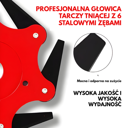 Ostrze do trawnika z 6 stalowymi zębami (akcesoria w zestawie)