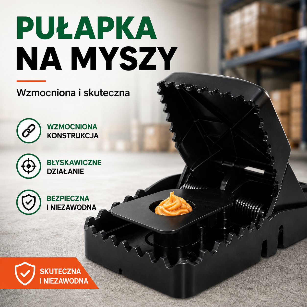 Pułapka na myszy Trapper T-Rex | Błyskawiczne zatrzaśnięcie, wielokrotnego użytku