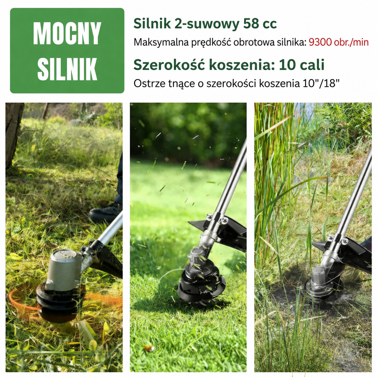 Głowica Do Koszenia Trawy Posiada 6 Splecionych, Mocnych Ramion Ze Stalowego Drutu