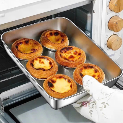 Pojemnik na żywność ze stali nierdzewnej 304 – Dłuższa świeżość i maksymalne bezpieczeństwo (25x20x5 cm)