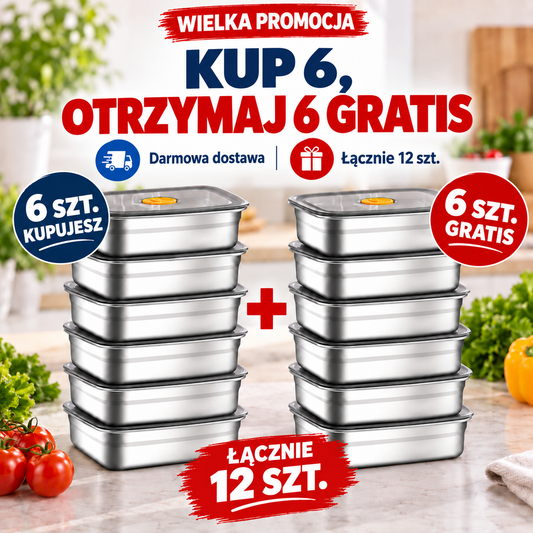 ✨ Pojemnik ze stali nierdzewnej 316 o pojemności 1500 ml – Bezpieczne i praktyczne rozwiązanie do przechowywania żywności (19 × 14 × 8 cm)