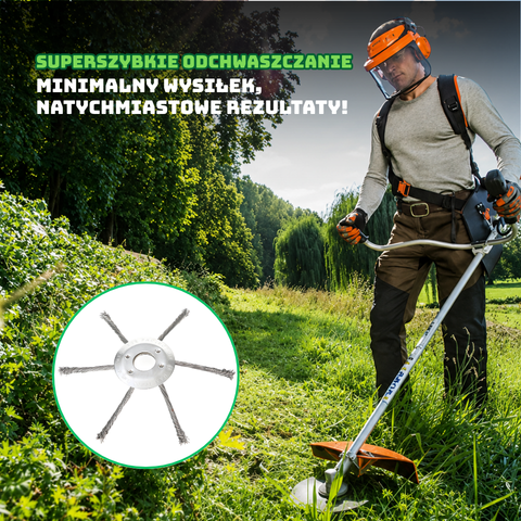 Uniwersalna szczotka 6-żyłkowa z plecionej stali – niezrównana siła, czyści każdy teren