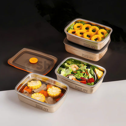 ✨ Taca ze stali nierdzewnej 316 – Bezpieczne i praktyczne rozwiązanie do przechowywania żywności (19x14x6 cm)