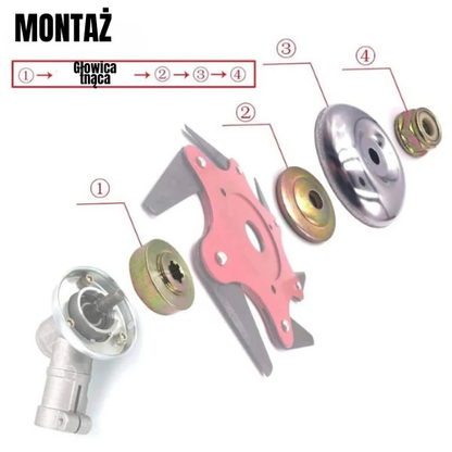 6-Zębowe Stalowe Ostrze Do Koszenia Trawy (Wraz Z Akcesoriami)