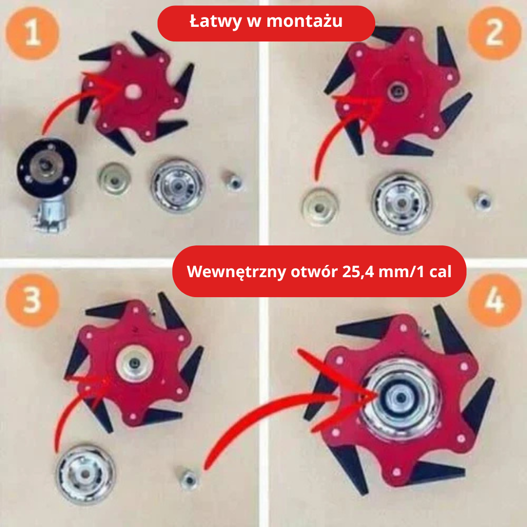 Ostrze Do Trawnika Z 6 Stalowymi Zębami (Akcesoria W Zestawie)