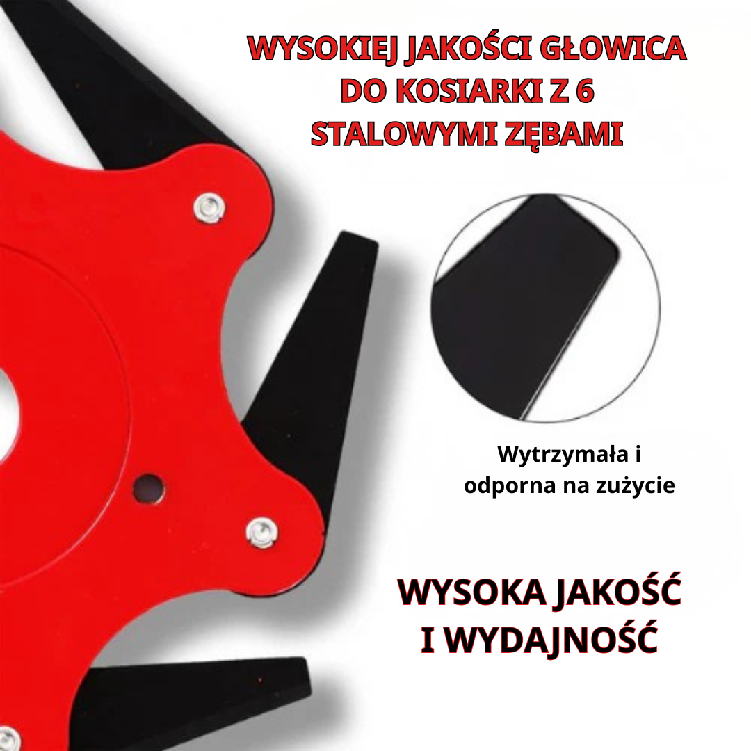 Ostrze Do Trawnika Z 6 Stalowymi Zębami (Akcesoria W Zestawie)