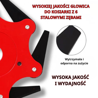 Ostrze Do Trawnika Z 6 Stalowymi Zębami (Akcesoria W Zestawie)