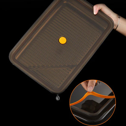 Pojemnik na żywność ze stali nierdzewnej 304 z pokrywką próżniową (22,5 * 15 * 6 cm)