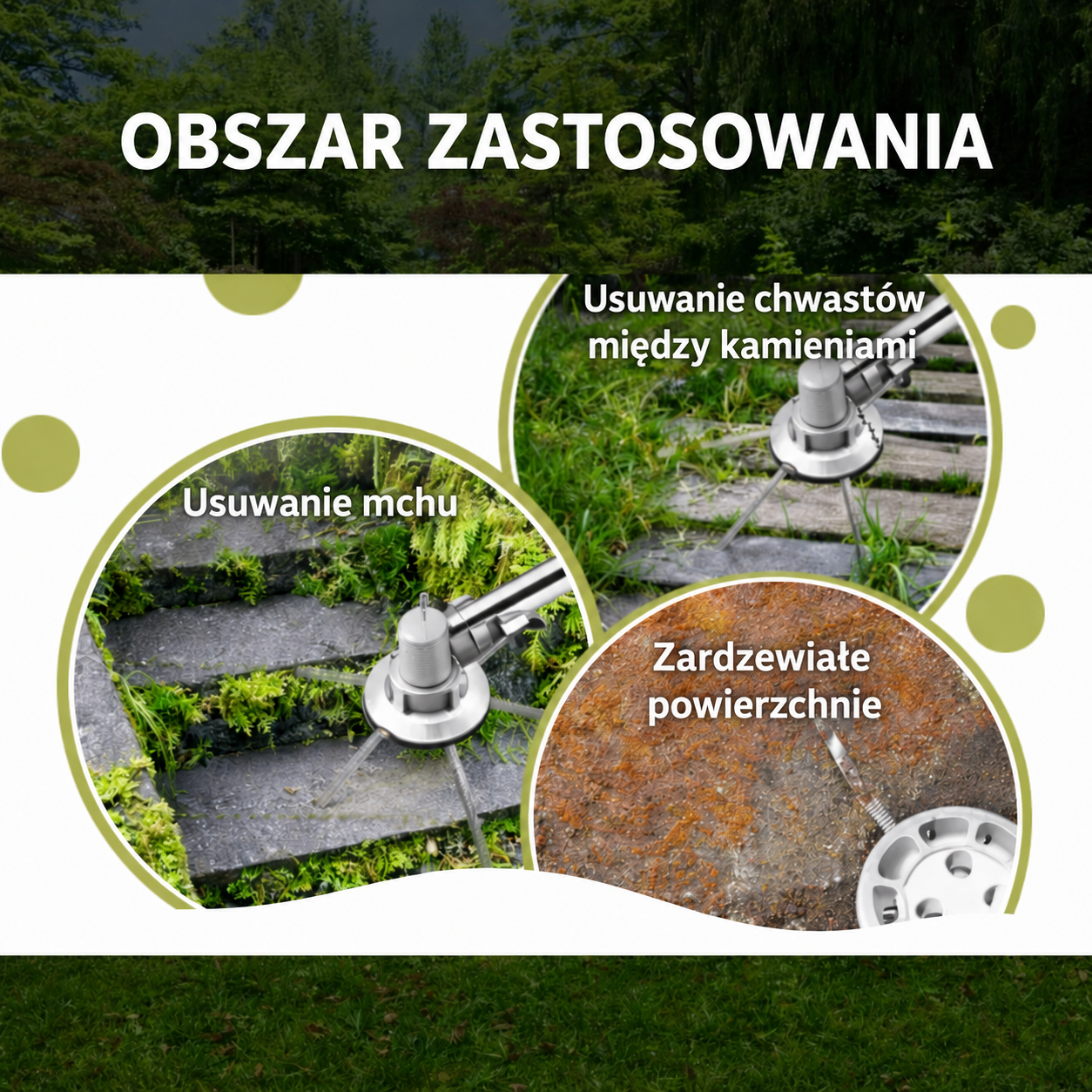 Głowica Do Koszenia Trawy Posiada 6 Splecionych, Mocnych Ramion Ze Stalowego Drutu