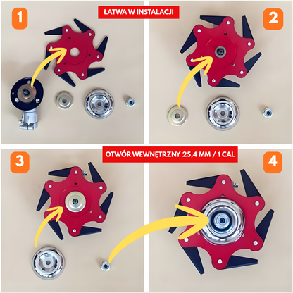 Ostrze do trawnika z 6 stalowymi zębami (akcesoria w zestawie)