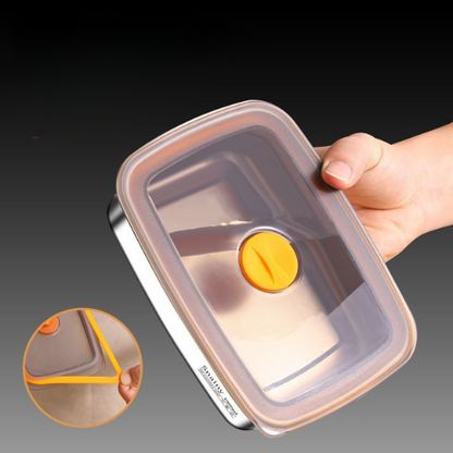 Pojemnik Na Żywność Próżniowy Antybakteryjny Ze Stali Nierdzewnej 316 (19x14x6cm)