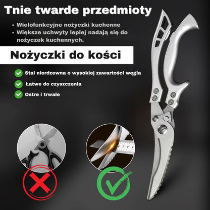 Mocne nożyczki do kości ze stali nierdzewnej