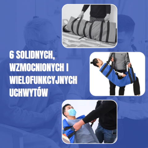 Mata Transferowa Dla Pacjentów Z 6 Wzmocnionymi Uchwytami, Wielofunkcyjna Podkładka Medyczna Do Łóżek, Osób Starszych