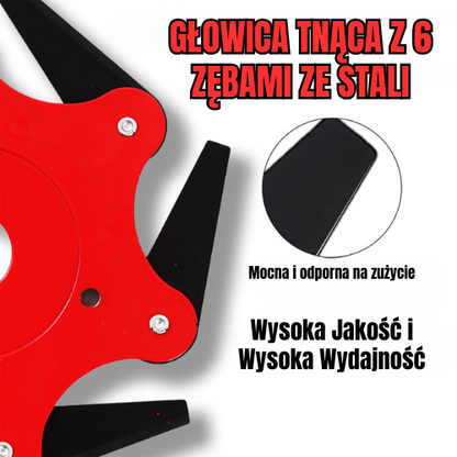 6-Zębowe Stalowe Ostrze Do Koszenia Trawy (Wraz Z Akcesoriami)