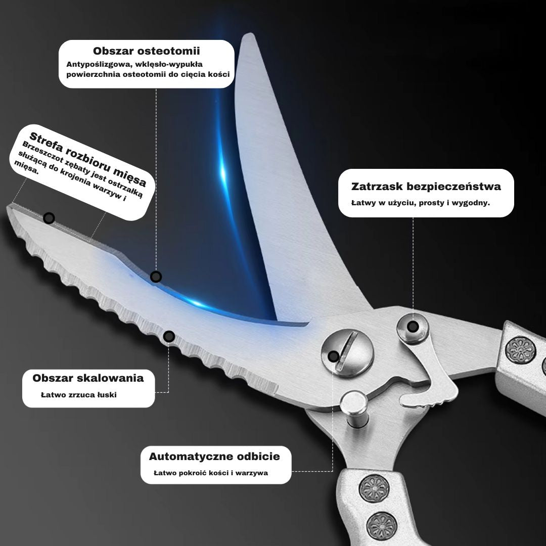 Mocne nożyczki do kości ze stali nierdzewnej