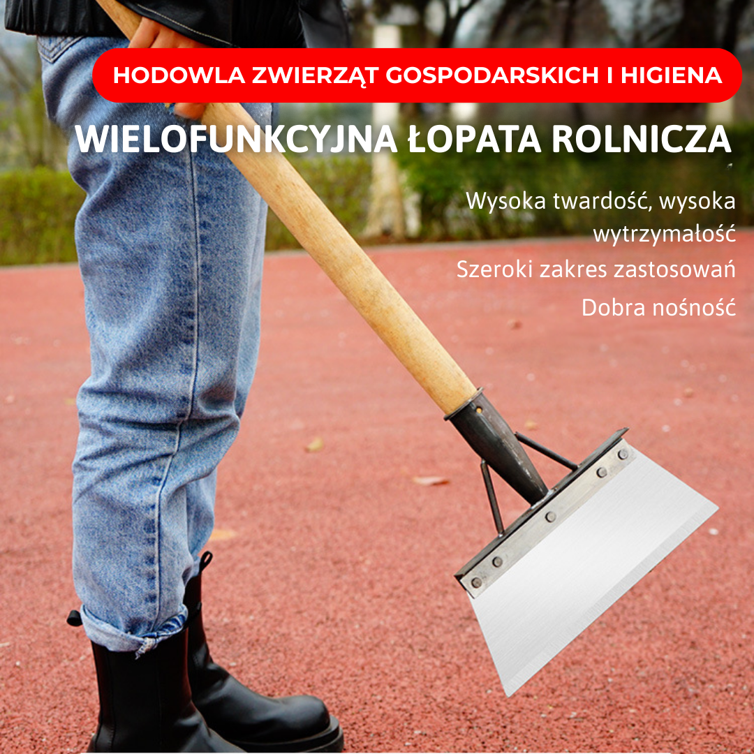 Głowica łopaty rolniczej wielofunkcyjnej, trwały materiał ze stali manganowej, dobra nośność, odporność na zużycie (brak uchwytu)