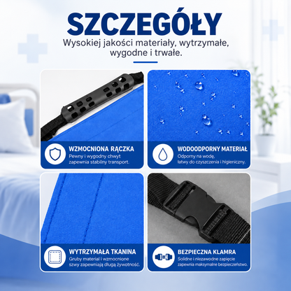 Płachta Do Przenoszenia Osób Starszych I Pacjentów — 6 Wzmocnionych Uchwytów, Nadaje Się Do Prania