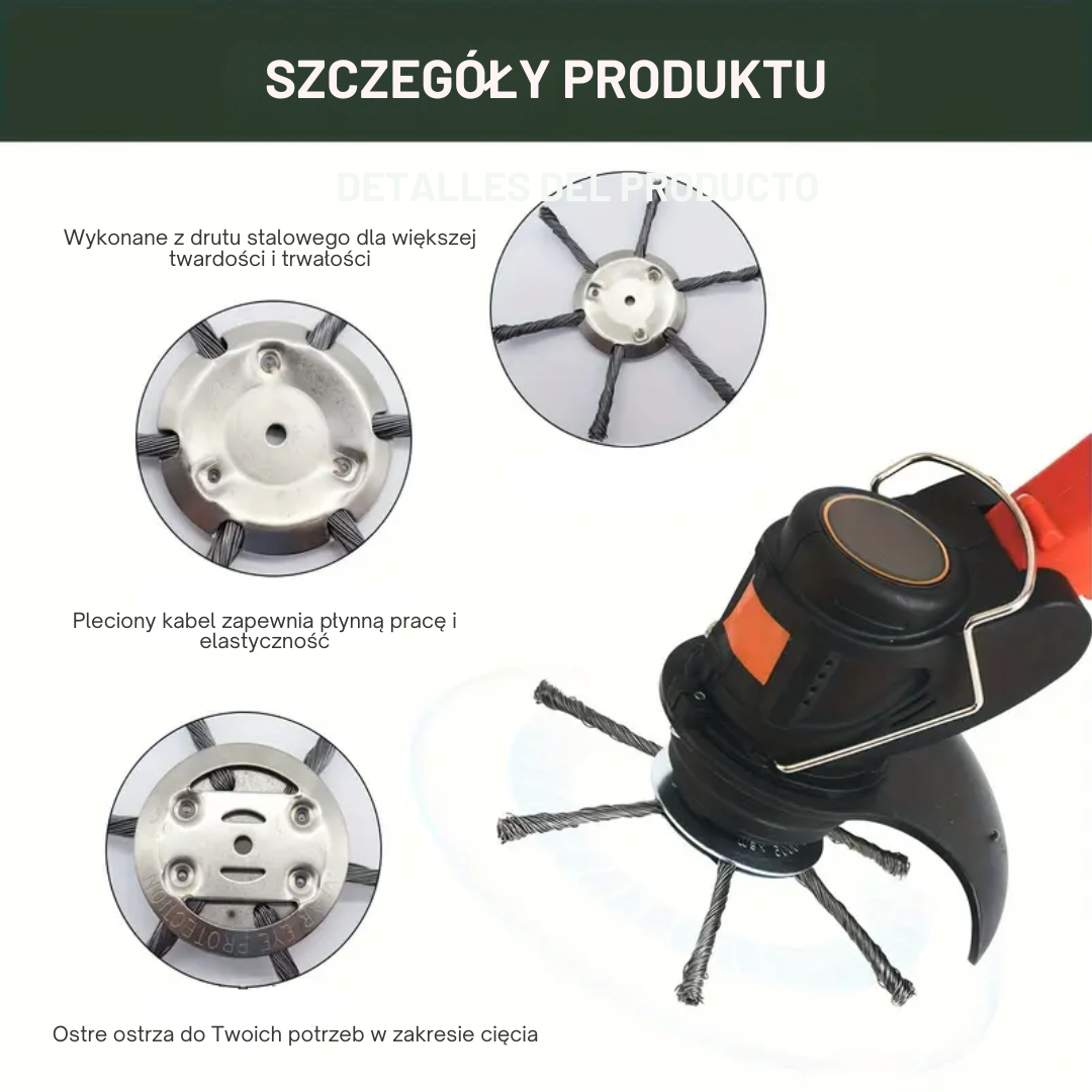 Głowica kosiarki ze stali nierdzewnej z 6 krawędziami