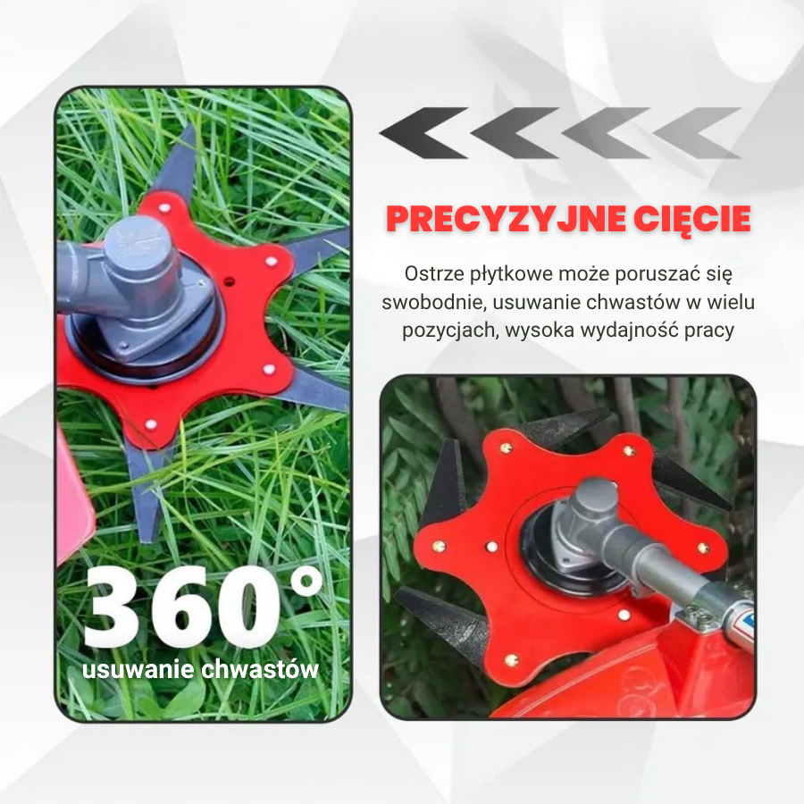 🇵🇱 Głowica tnąca z 6 superwytrzymałymi ostrzami ze stali manganowej (w zestawie z akcesoriami)