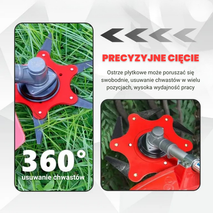 🇵🇱 Głowica tnąca z 6 superwytrzymałymi ostrzami ze stali manganowej (w zestawie z akcesoriami)