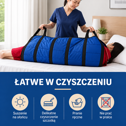 Płachta Do Przenoszenia Osób Starszych I Pacjentów — 6 Wzmocnionych Uchwytów, Nadaje Się Do Prania