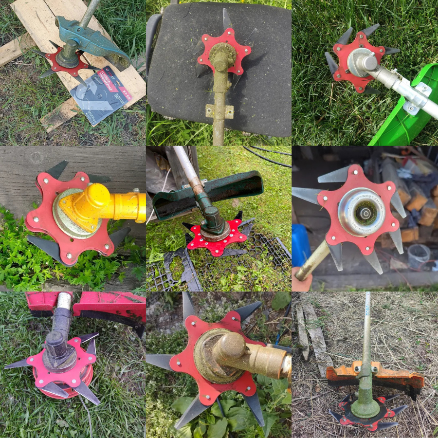 🇵🇱 Głowica tnąca z 6 superwytrzymałymi ostrzami ze stali manganowej (w zestawie z akcesoriami)