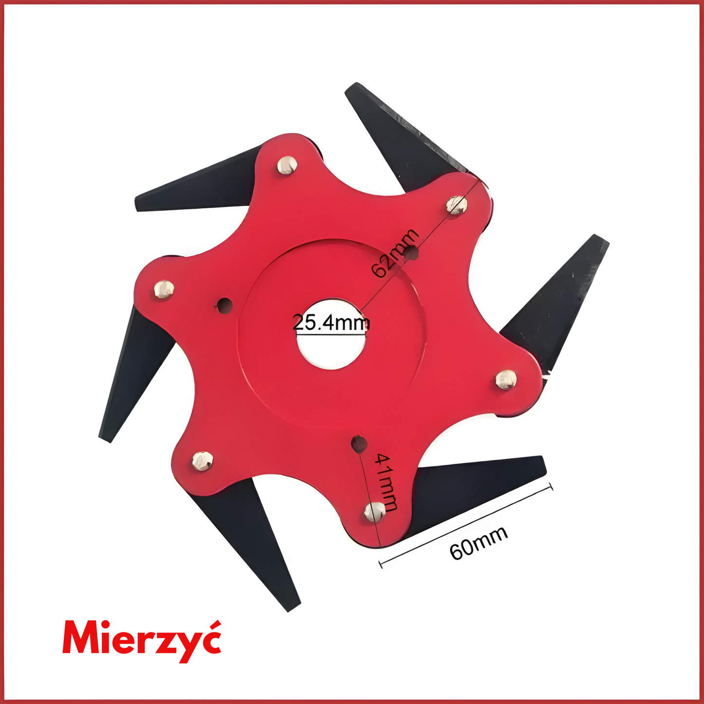 Ostrze do trawnika z 6 stalowymi zębami (akcesoria w zestawie)