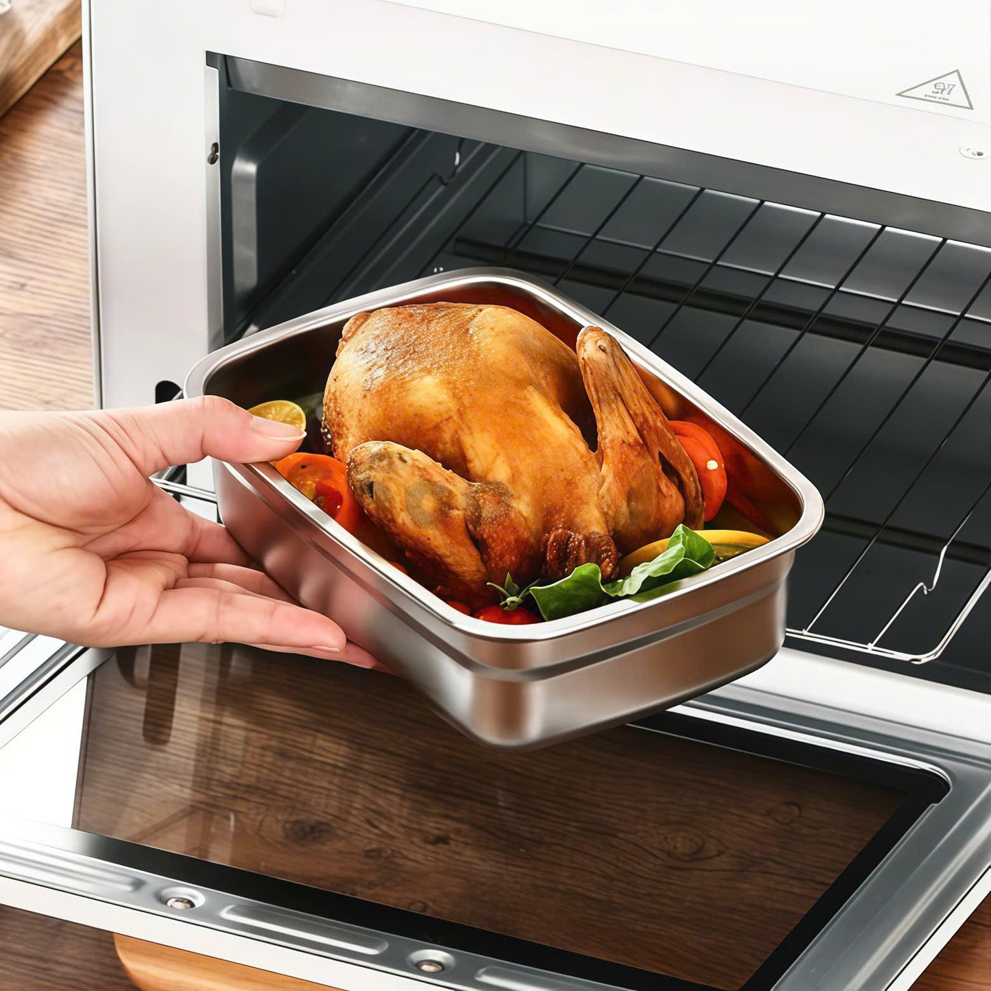 ✨ Taca ze stali nierdzewnej 316 – Bezpieczne i praktyczne rozwiązanie do przechowywania żywności (19x14x6 cm)