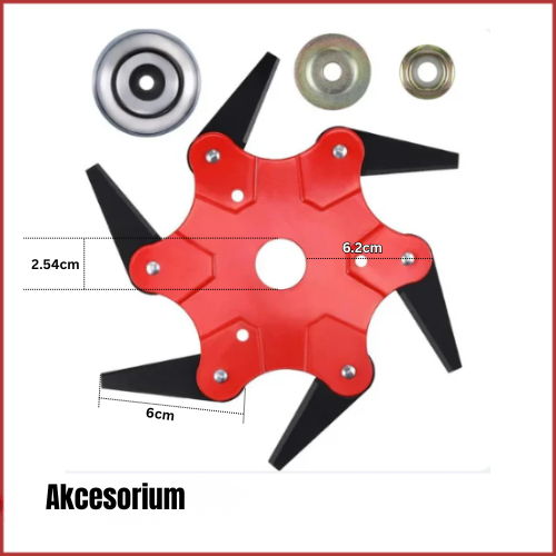 6-Zębowe Stalowe Ostrze Do Koszenia Trawy (Wraz Z Akcesoriami)