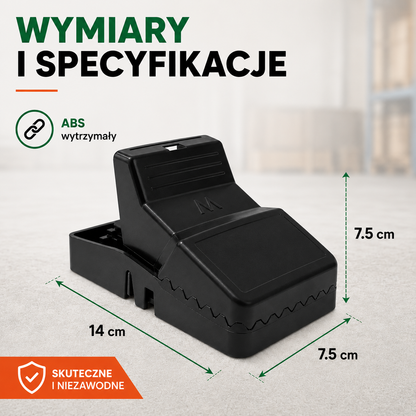 Pułapka na myszy Trapper T-Rex | Błyskawiczne zatrzaśnięcie, wielokrotnego użytku