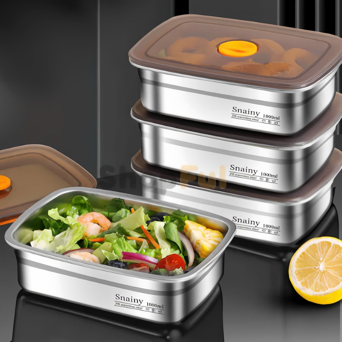 ✨ Taca ze stali nierdzewnej 316 – Bezpieczne i praktyczne rozwiązanie do przechowywania żywności (19x14x6 cm)