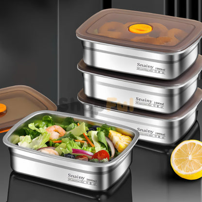 ✨ Taca ze stali nierdzewnej 316 – Bezpieczne i praktyczne rozwiązanie do przechowywania żywności (19x14x6 cm)