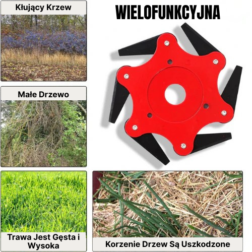 6-Zębowe Stalowe Ostrze Do Koszenia Trawy (Wraz Z Akcesoriami)
