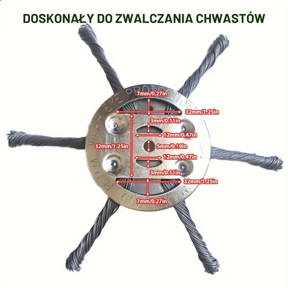 Głowica kosiarki ze stali nierdzewnej z 6 krawędziami