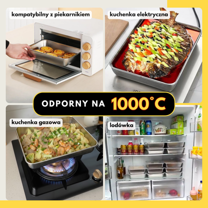 Pojemnik na żywność ze stali nierdzewnej 304 – Dłuższa świeżość i maksymalne bezpieczeństwo (25x20x5 cm)