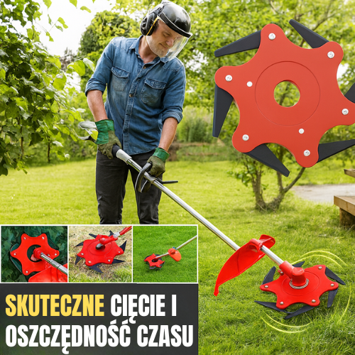 6-Zębowe Stalowe Ostrze Do Koszenia Trawy (Wraz Z Akcesoriami)