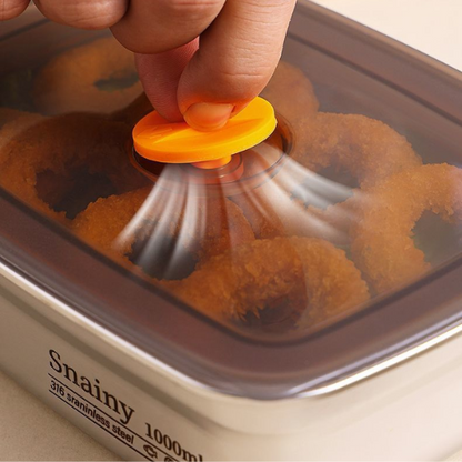 Pojemnik Na Żywność Próżniowy Antybakteryjny Ze Stali Nierdzewnej 316 (19x14x6cm)