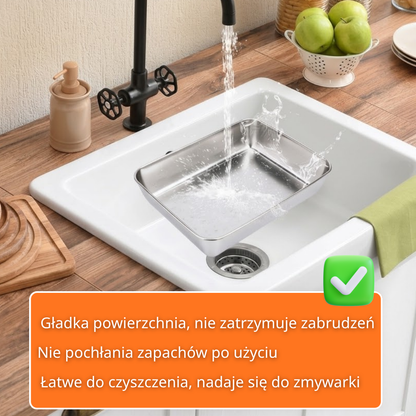 POJEMNIK ZE STALI NIERDZEWNEJ 304 PREMIUM -Utrzymuje świeżość żywności nawet do 5× dłużej