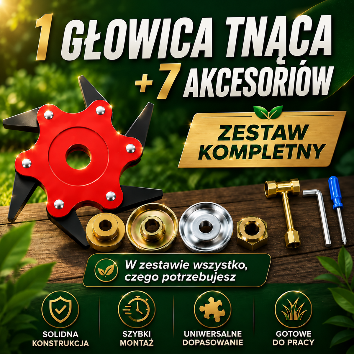 [🎁7 AKCESORIA GRATIS] – Tarcza tnąca 6 ostrzy, stal manganowa